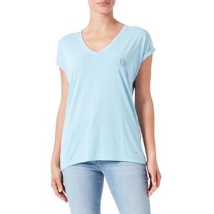 KEY LARGO T-shirt Sunshine à col en V pour femme, Bleu clair (1216), S