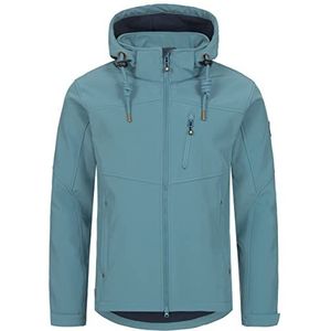 Ankerglut Softshell jas voor heren met afneembare capuchon, winddicht, bescherming tegen anker, smoke, S grote maten, smoke, S grote maten, Rook