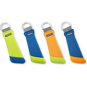 Carson One Size, zwevende sleutelhanger met lichte schuimkerntechnologie, groen/oranje (FA-30), 4 verschillende kleuren, 4 stuks, 4 verschillende kleuren, 4 verschillende kleuren