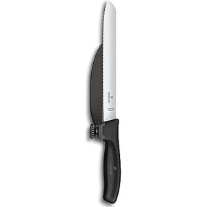 Swiss Classic DUX gekarteld mes, 21 cm, zwart