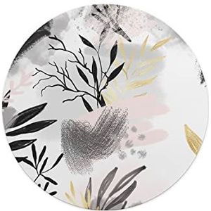 Questo Casa, Ronde muismat met antislip onderkant voor kantoor en thuis, diameter 22 cm