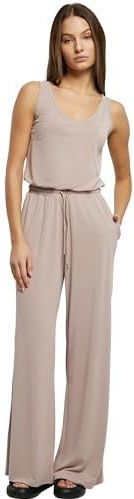 Urban Classics Dames modal mouwloze jumpsuit T-shirt dames, Roze duskrose