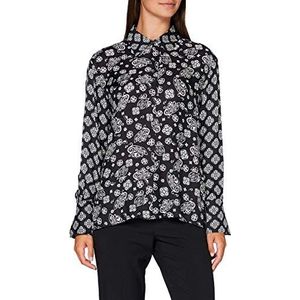 Marc O'Polo Dames 6113042351 blouse, meerkleurig (Multi/Black L08), 40, meerkleurig (Multi/Black L08)
