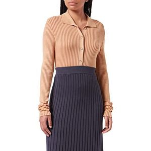 Noa Noa Cardigan voor dames, viscose, lange mouwen, ijskoffie