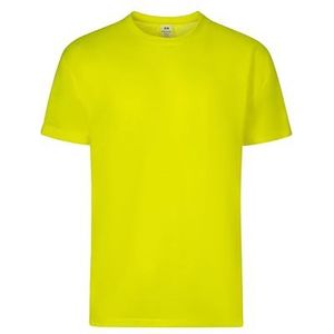 Mukua Derby T-shirt unisexe en polyester toucher coton, couleur jaune fluo, taille 2XL, Jaune fluo, XXL