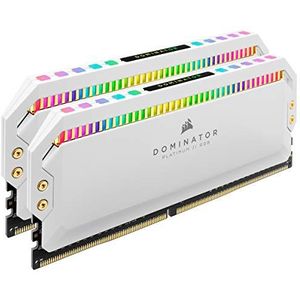Corsair Dominator Platinum RGB 32 GB (2 x 16 GB) DDR4 3200 (PC4-25600) C16 1,35 V desktopgeheugen, wit