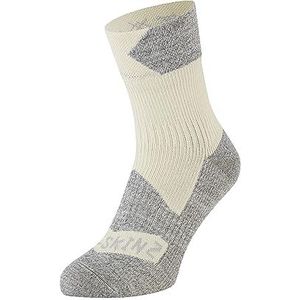 SEALSKINZ Bircham Bircham waterdichte sokken voor alle seizoenen, waterdicht, uniseks, 1 stuk, Crème/grijs gemêleerd