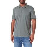 SELETED HOMME Poloshirt Slhfave Zip Ss voor heren, agave green