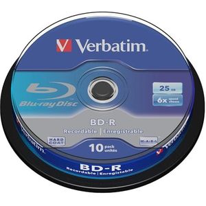 Verbatim 43742 BD-R Single Layer 6 x 25 GB beschermlaag Hard Coat Pack Spindle wit/blauw