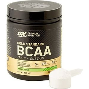Optimum Nutrition Gold Standard BCAA, zuren in poeder, voedingssupplement met vitamine C, zink, magnesium en elektrolyten, smaak voor appel, 28 porties, 266 g, verpakking kan variëren
