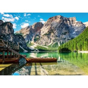Ravensburger - Pragser Wildsee, Italië - 1000 stukjes Jigsaw puzzel - Stunning, Peaceful Lake met Rustic Boats - Majestic Mountains & Lush Forest - Ideaal Cadeau - Frameable Art - Puzzels voor