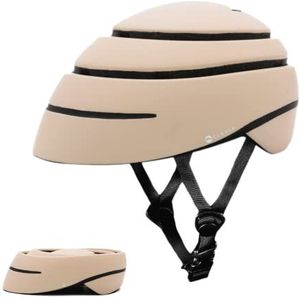 Closca Fietshelm volwassenen klaphelm helm loopfietshelm elektrische scooter dames heren unisex (Beis, M)