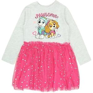 Disney - Meisjesjurk met Paw Patrol-print van roze katoen, Roze