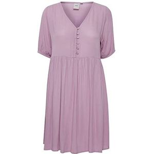 ICHI IHMARRAKECH SO DR7 casual jurk voor dames, V-hals, halflange mouwen, casual jurk, 163307/lavendelnevel