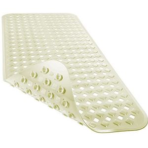 Yimobra Originele badmat, antislip, douchemat met zuignappen, afvoergaten, machinewasbaar, BPA, latex, ftalaatvrij, 88 x 40 cm, beige