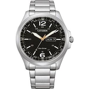 CITIZEN Eco-Drive 32020857 herenhorloge, analoog, zilver, één maat, armband, zilver., Armband