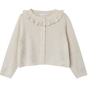 Name It Nmfhaluna Ls Knit Card Cardigan voor meisjes, Humus