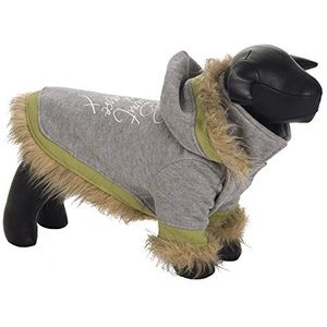 Beeztees Rebel jas met capuchon voor honden, maat 42 cm, grijs