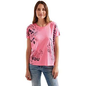 Cecil B320179 T-shirt met korte mouwen voor dames, Roze