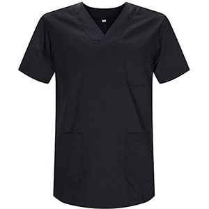 MISEMIYA - Medisch uniform voor verpleegsters, ziekenhuizen, werkkleding, zwart.