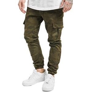 Urban Classics Camo Cargo joggingbroek voor heren (1 stuk), olijfgroen camouflage.