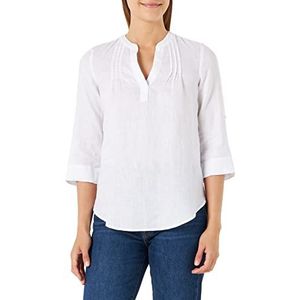 s.Oliver Blouse, 3/4 mouwen, damesblouse met 3/4 mouwen, Wit.