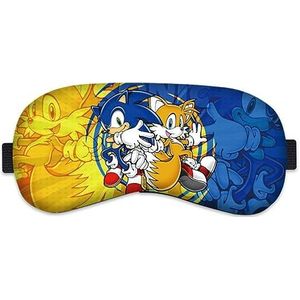 Sonics Slaapmasker voor mannen en vrouwen, egel, anime, zacht en comfortabel, geschikt voor reizen, lunchpauze, meditatie