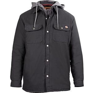 Dickies Geborstelde hydroshield jas voor heren, zwart.