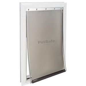 PetSafe Aluminium kattenluik, isolerend en duurzaam, inclusief sluitpaneel, eenvoudig te installeren, niet compatibel met glas - L