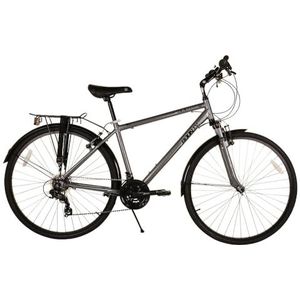 Bounty Country Hybride fiets, uniseks, volwassenen, zilver, 45,72 cm