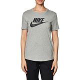 Nike W Nsw Tee Essntl Icn Ftra T-shirt voor dames, DK grijs heather/wit