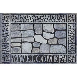 andiamo La Traviata Deurmat van zacht rubber - Outdoor tapijt met Welcome motief - Deurmat voor de ingang - 40 x 60 cm