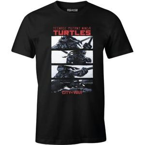 Tortues Ninja T-shirt voor heren, zwart.