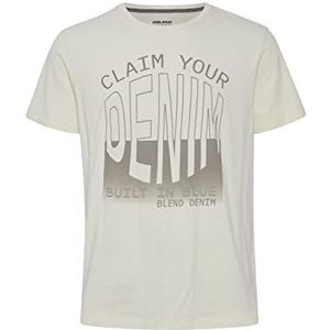 BLEND 120804/Cloud Cream, T-shirt voor heren, maat M, 120804/Cloud Cream