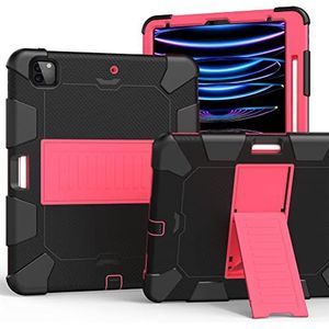 Hoes compatibel met iPad 11 inch (11 cm) siliconen PC hoes case cover in twee kleuren zwart en magenta