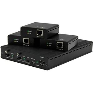 StarTech.com HDBaseT 3-Port Extender Kit met 3 ontvangers - HDMI Splitter 1x3 via Cat5 tot 4K (ST124HDBT)