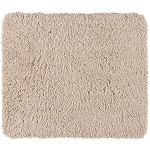 WENKO Badmat zandmix 55 x 65 cm - badmat veilig, pluizig, pluisvrij, polyester, 55 x 65 cm, beige