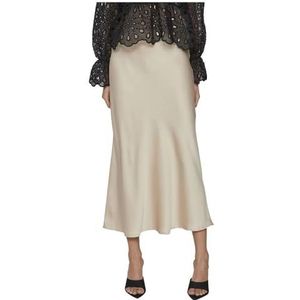 Vila Viellette Hw Lange Skirt - Noos Damesrok, Cement