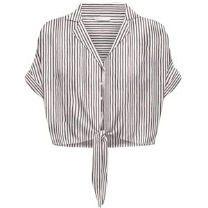 Onlpaula Life S/S Tie T-shirt WVN Noos, Cloud Dancer, L