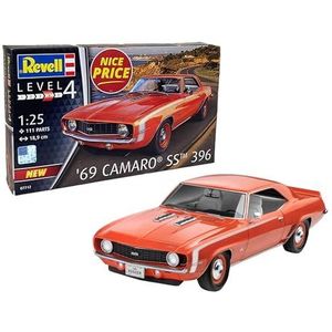 1:25 Revell 07712 1969 Camaro Car SS 396 Plastic Modelbouwpakket