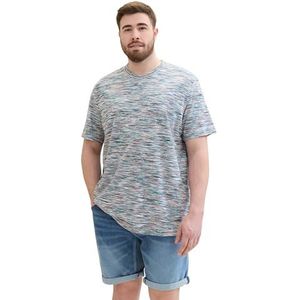 TOM TAILOR T-shirt pour homme, 35583 - Corail multicolore Spacedye, XXL grande taille