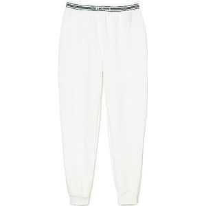 Lacoste Pantalon de Pyjama Femme, Blanc, XXL