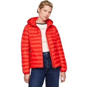 Tommy Hilfiger Lw Padded Global Stripe Jacket Ww0ww38927 Gewatteerde damesjassen, fel rood