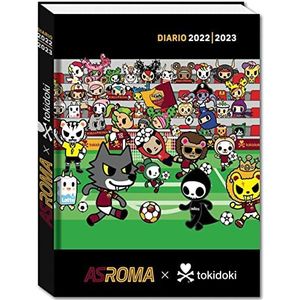 Seven AS ROMA Football x TOKIDOKI Schoolagenda - 16 maanden standaard - dagboek, kinderdagboek, gevoerde omslag glanzend