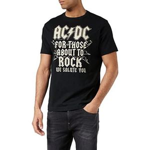 AC/DC Salute T-shirt voor heren, zwart (Black Blk), S, Zwart