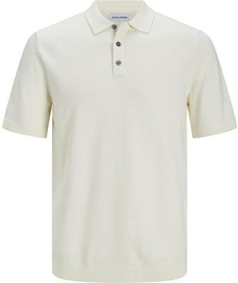 Jack Jones Poloshirt Jjeemil Knit Polo S s Sn 12248819 Cloud Dancer Mannen