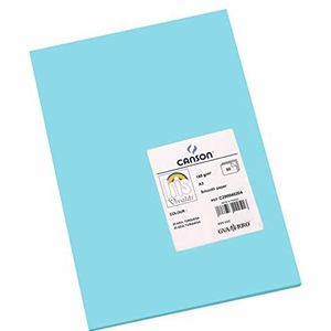 CANSON Iris Vivaldi tekenpapier, gekleurd, glad, 185 g/m², 114 lb, vellen, A3-29,7 x 42 cm, turquoise blauw