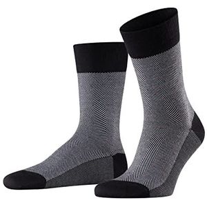 FALKE Sensitive Herringbone Sokken voor heren, 1 paar, Zwart (Zwart 3000)