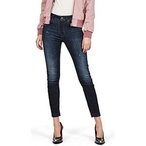G-STAR RAW Skinny jeans voor dames, 3301, hoge taille, Blauw (Worn in Sapphire Destroyed 8968-b195)