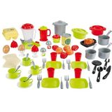 Speelgoed Ecoiffier 2598 – set van 100% baas meerkleurig – servies, keukengerei en levensmiddelen – 70 stuks – vanaf 18 maanden – geproduceerd in Frankrijk
